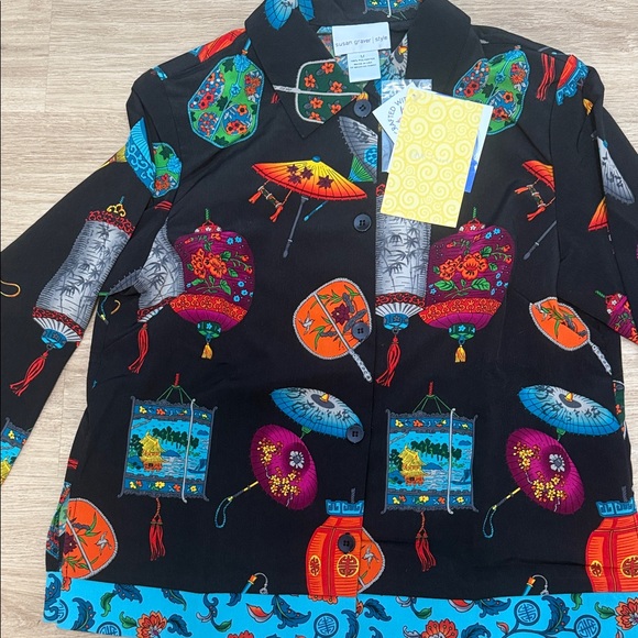 Susan Graver asian inspired Multicolor Jacket - Picture 4 of 5